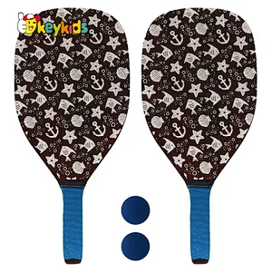 Customized non-slip set of 2 wooden pickleball racquet for adult W01C005