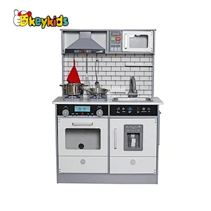 2023 New Upgrade stove wooden toy kitchen with lights and sounds W10C493K