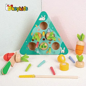 wholesale Montessori Harvest plant wooden carrot toy for children W10B423