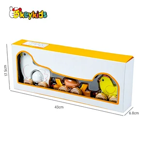 Customize kids educational play wooden duck with egg toys W05B210