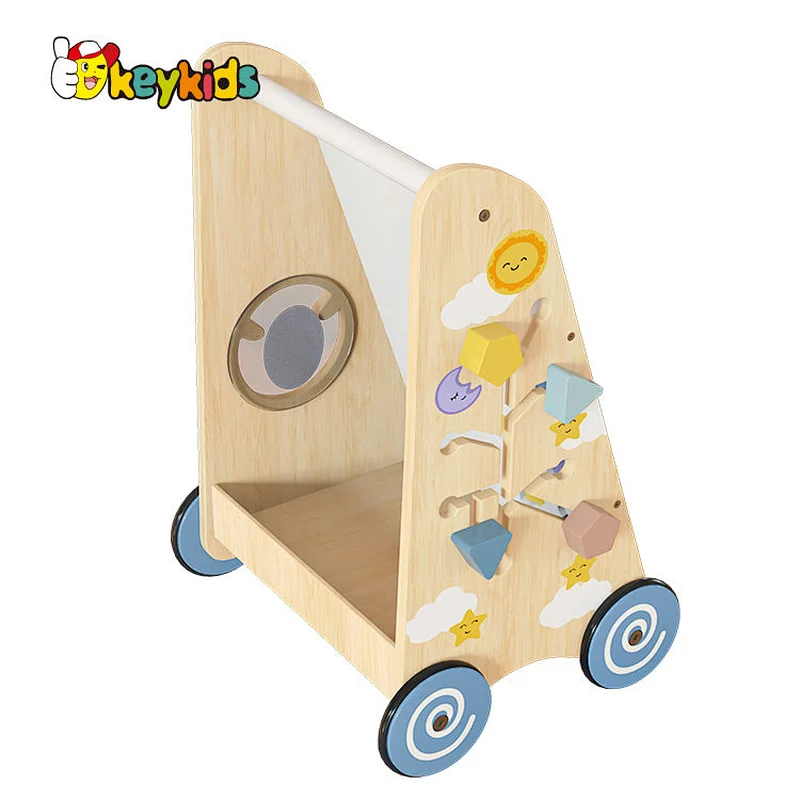 Wholesale Educational Activity Play Wooden Push Along Walker Toy For Baby W16E212
