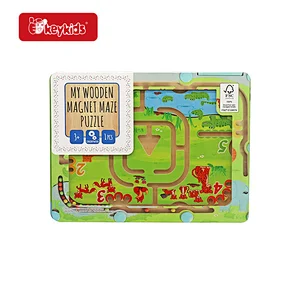 Montessori Educational Beads Game Wooden Magnetic Maze Toy For Kids W11H109