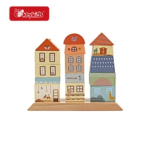 Hot Selling Early Educational Construction Wooden Stacking Toy For Kids W13D409