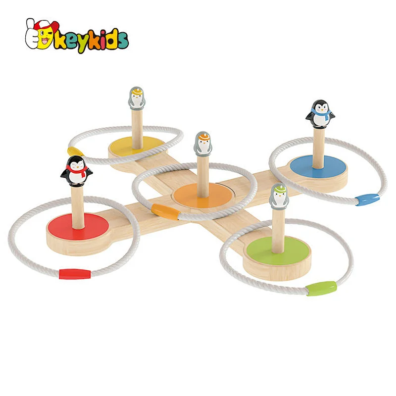 Wholesale Outdoor Throwing Toy Wooden Ring Toss Game For Children W01A477