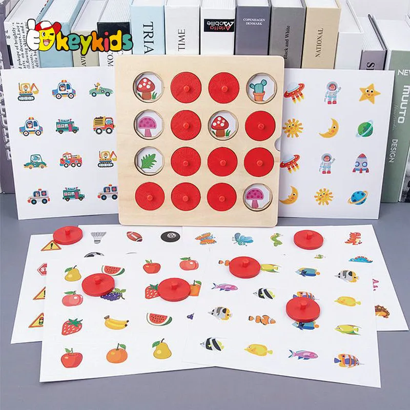 Customize educational play wooden memory game toys for kids W12E180
