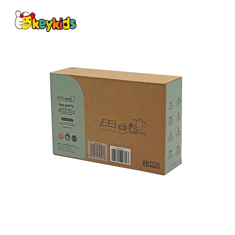 Hot Selling Pretend Play Dessert Set Wooden Afternoon Tea Toys For Kids W10D655