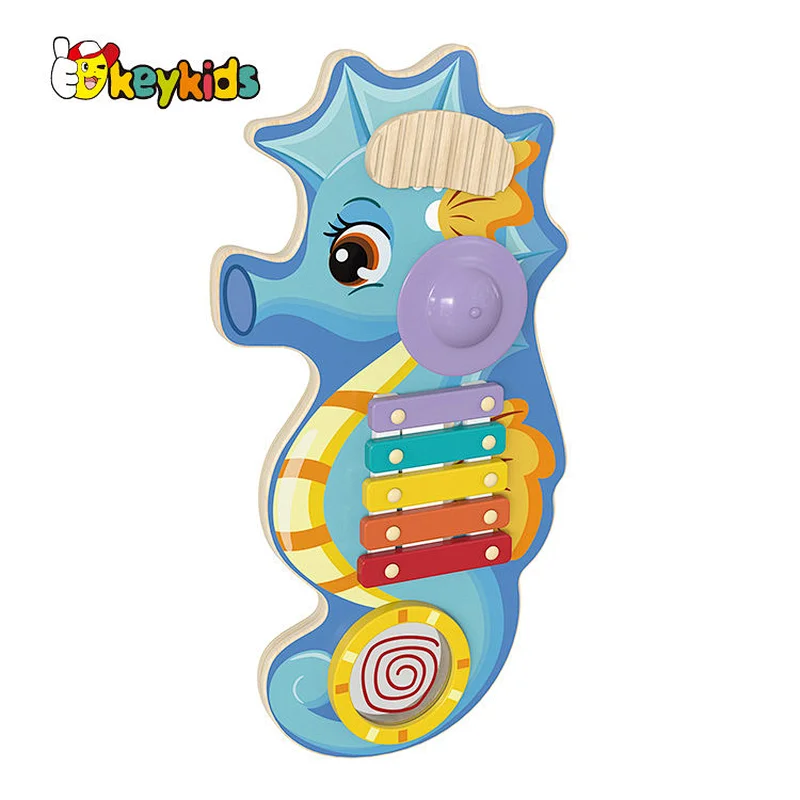 Customzie hippocampus wooden xylophone musical for children W07A228