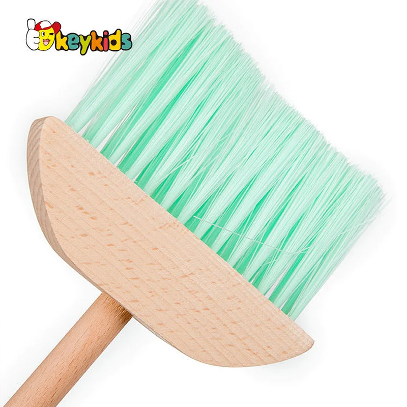 2023 New arrive kids 6 accessories wooden cleaning play set with dust sweep mop W10D654
