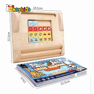 Customize montessori shapes wooden geometric block set for kids W13E243