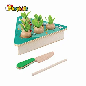 wholesale Montessori Harvest plant wooden carrot toy for children W10B423