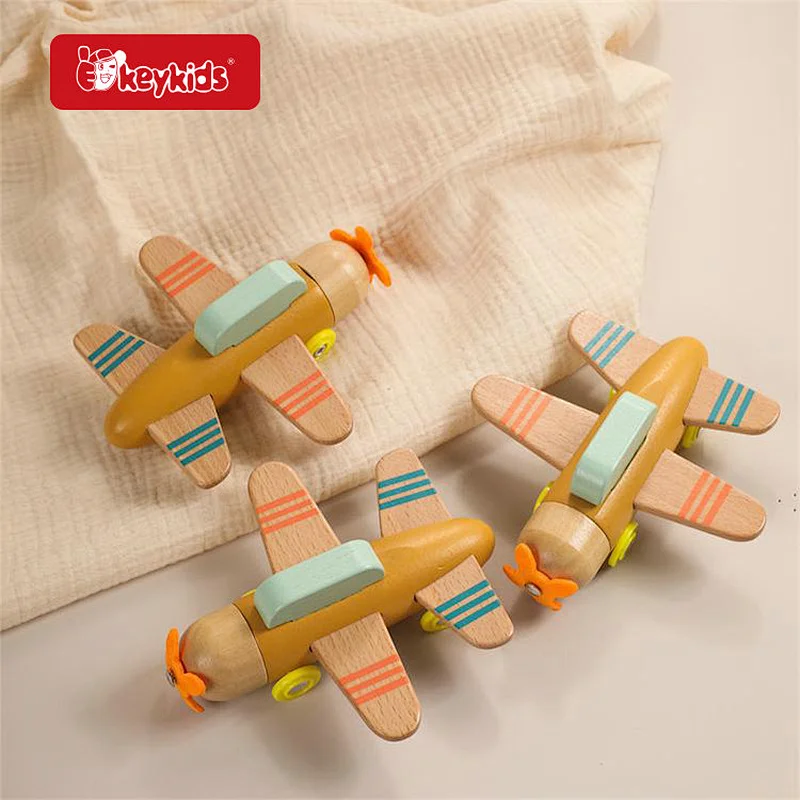 Factory Direct Educational Simulation Mini Wooden Airplane Toy For Kids W04A617