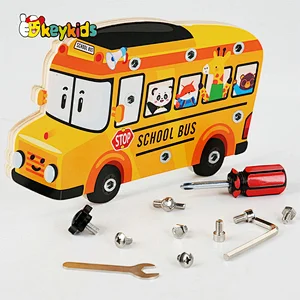 New educational learning screw wooden montessori tool board for kids W12D454