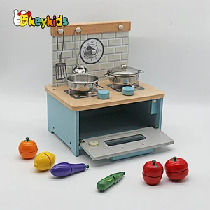 New arrived pretend play cooking stove wooden cooker toy for kids W10D618
