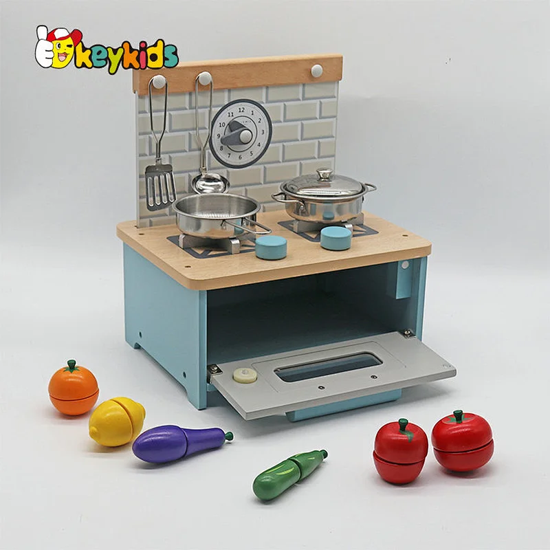 New arrived pretend play cooking stove wooden cooker toy for kids W10D618
