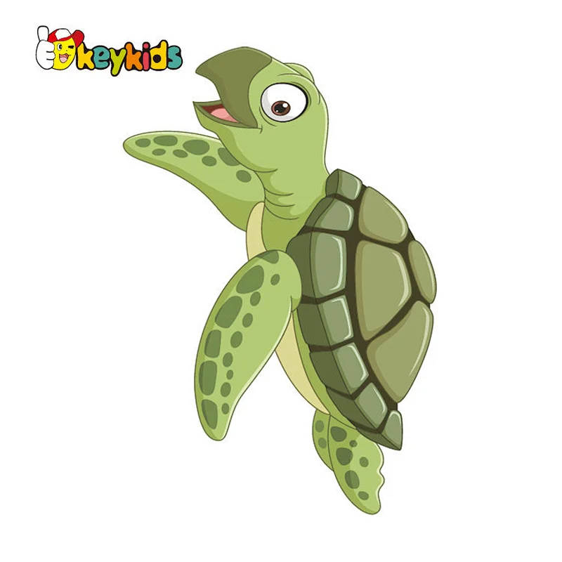 Educational Sensory Activity Toy Turtle Shaped Wooden Busy Board For Kids W12D494