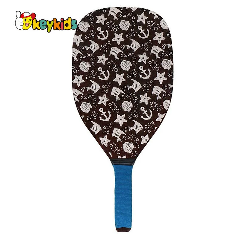Customized non-slip set of 2 wooden pickleball racquet for adult W01C005