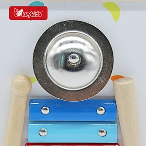 Multifunctional Learning Toy Musical Wooden Activity Triangle For Kids W12D492