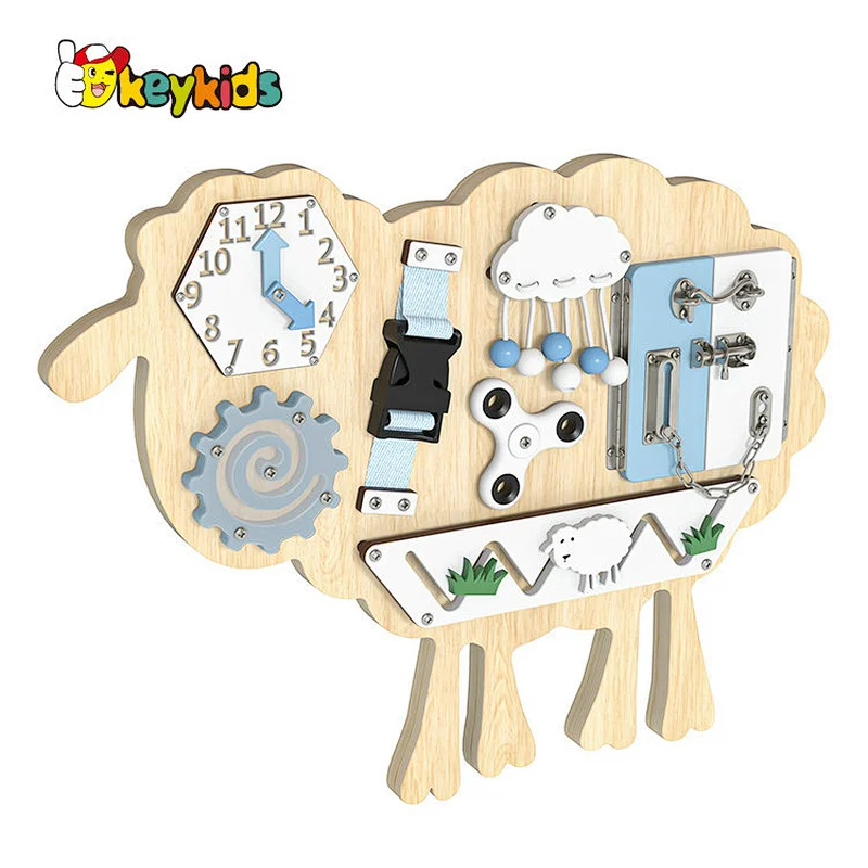 Handmade montessori toddler wooden activity board toys for early learning W12D438