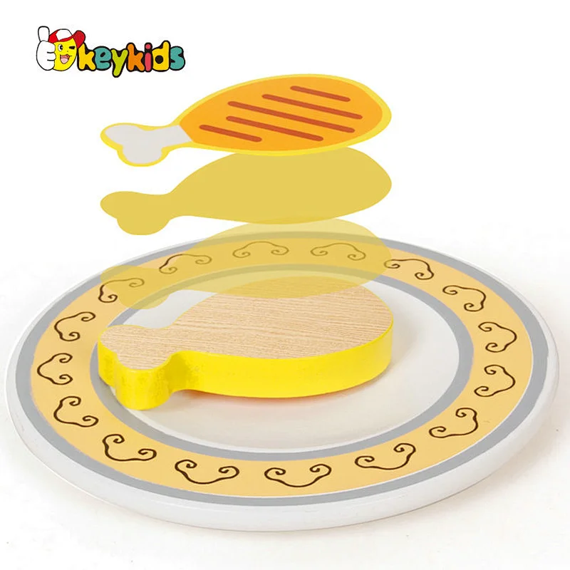 Simulation kids role playing game wooden toy kitchen with bbq W10C757