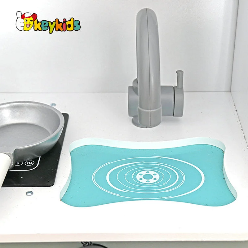 wholesale cheap kids pretend cooking wooden play kitchen with washing machine W10C738