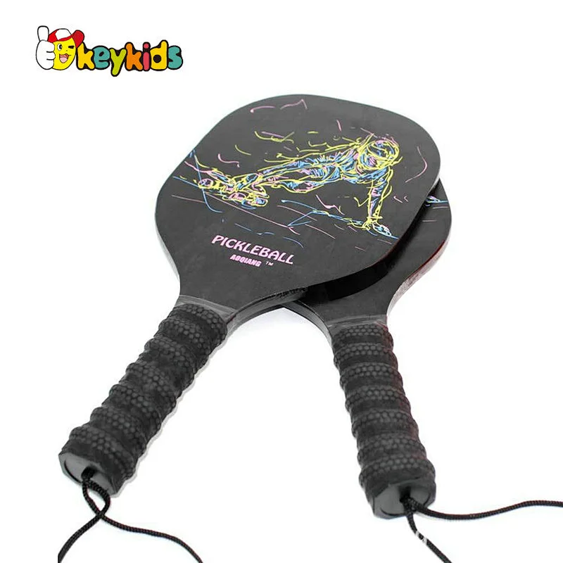 Customized lightweight non-slip wooden pickleball paddles for beginners W01C007