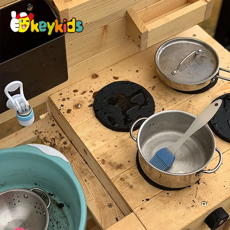 New Design durable play toys wooden outdoor mud kitchen for kids W10C765