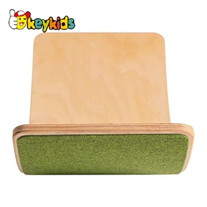 Hot sale educational toy anti-slip felt wooden balance board for kids W01F065D