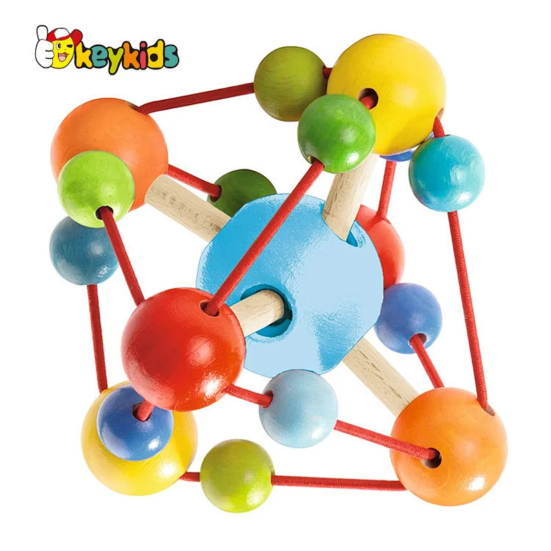 High Quality Educational Wooden Teether Grasping Activity Toy For Baby W03B127