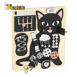 Customize Montessori toys wooden light switch busy board for Kids W12D441