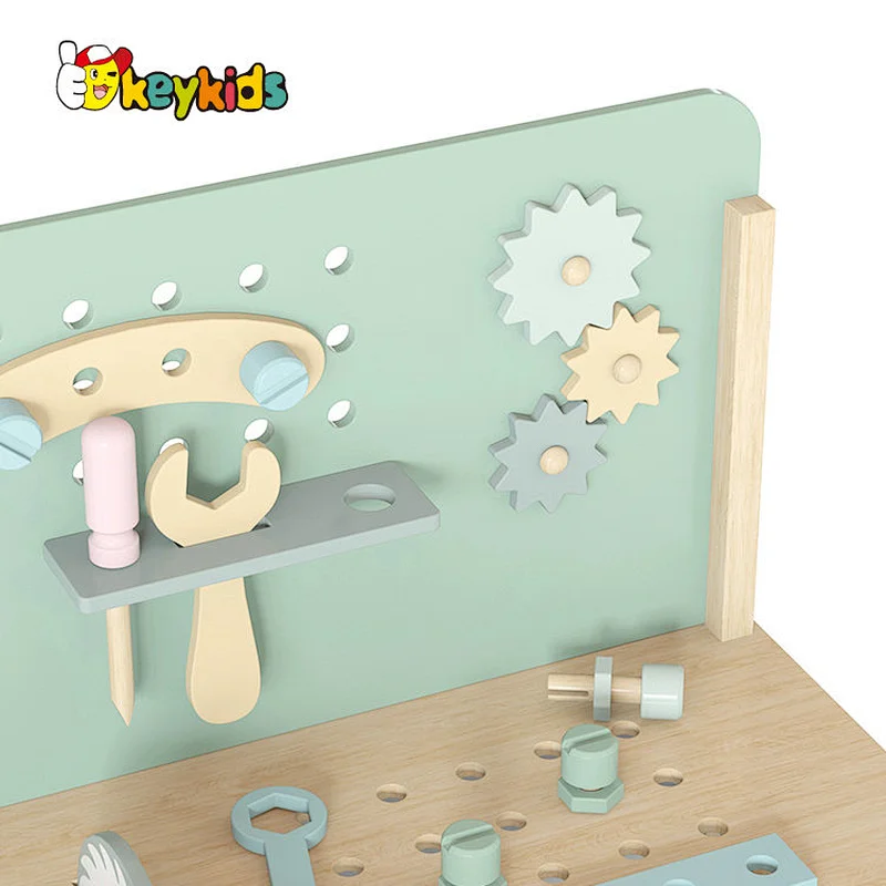 Hot Sale Pretend Play Simulation Workbench Wooden Tool Set Toys For Kids W03D217