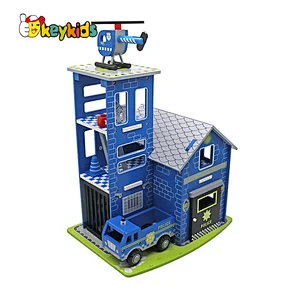 New arrive assembly construction wooden parking garage toy for kids W04B116