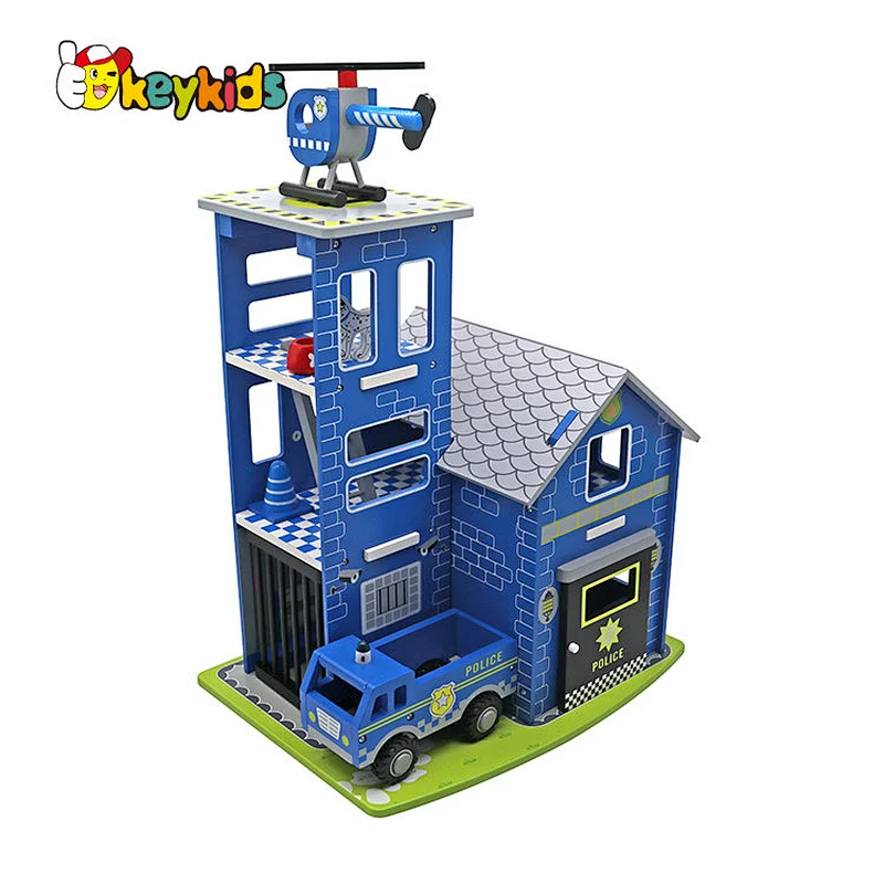 New arrive assembly construction wooden parking garage toy for kids W04B116