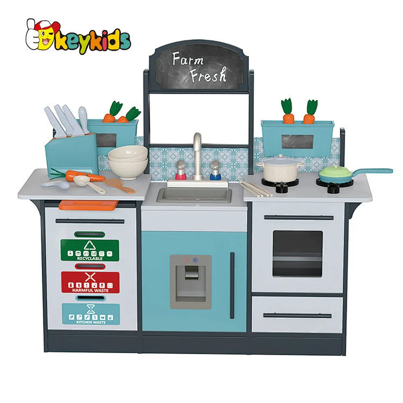 New arrive pretend play farm to table wooden kitchen playset for children W10C764