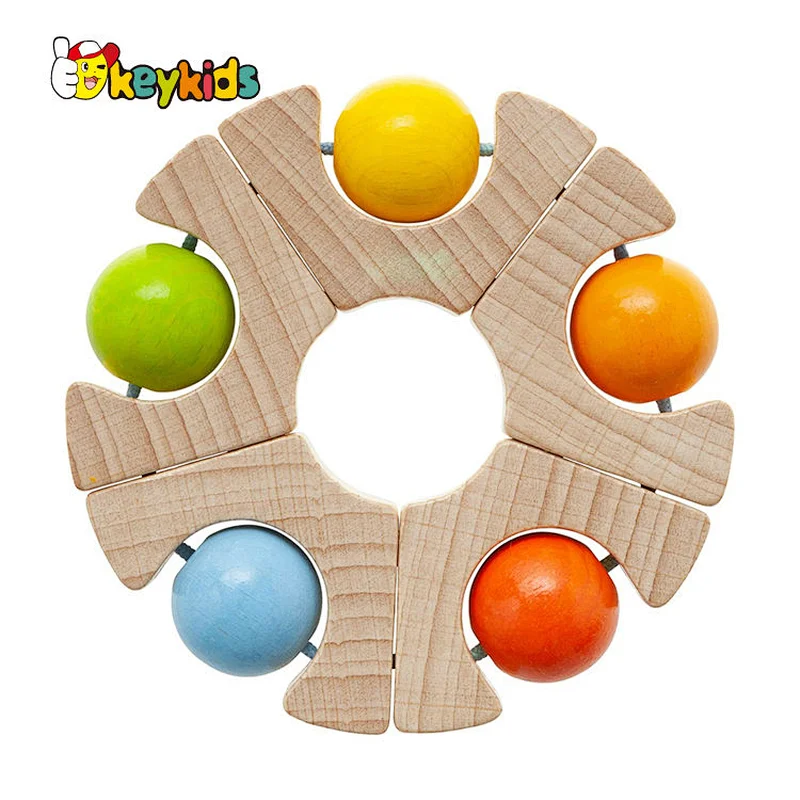 2023 New Montessori Educational Peek-A-Boo Wooden Roller Toy For Baby W07K024