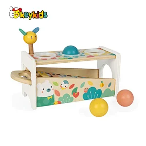 Kids Educational Musical Toy Wooden Pound Tap Bench with Slide Out Xylophone W07A230