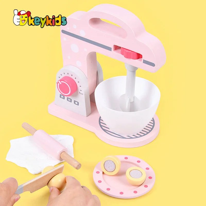 New arrivals simulation play wooden food mixer toy for kids W10D525