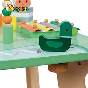 Montessori Sensory Educational Toy Wooden Activity Learning Table For Kids W12D482