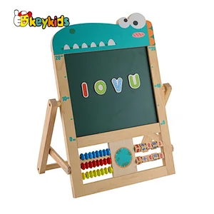 Educational drawing board wooden magnetic alphabet board for kids W12B231