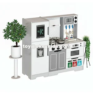 Luxury Style Kids Pretend Play Mini Wooden Kitchen Toy For Wholesale W10C784
