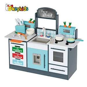 New arrive pretend play farm to table wooden kitchen playset for children W10C764