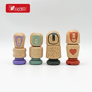 Intelligence Assembly Building Blocks Wooden Nut Combination Toy For Kids W03C056