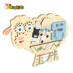Handmade montessori toddler wooden activity board toys for early learning W12D438
