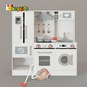New Arrival Kids Wooden Toys Kitchen Play Set With Vacuum Cleaner W10C753