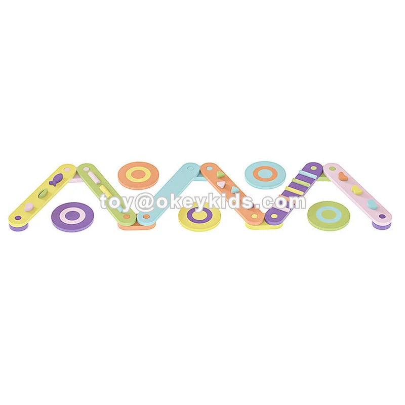 Montessori Indoor Foldable Wooden Balance Beam Stepping Stones For Kids W01D185B