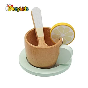 Hot Selling Pretend Play Dessert Set Wooden Afternoon Tea Toys For Kids W10D655