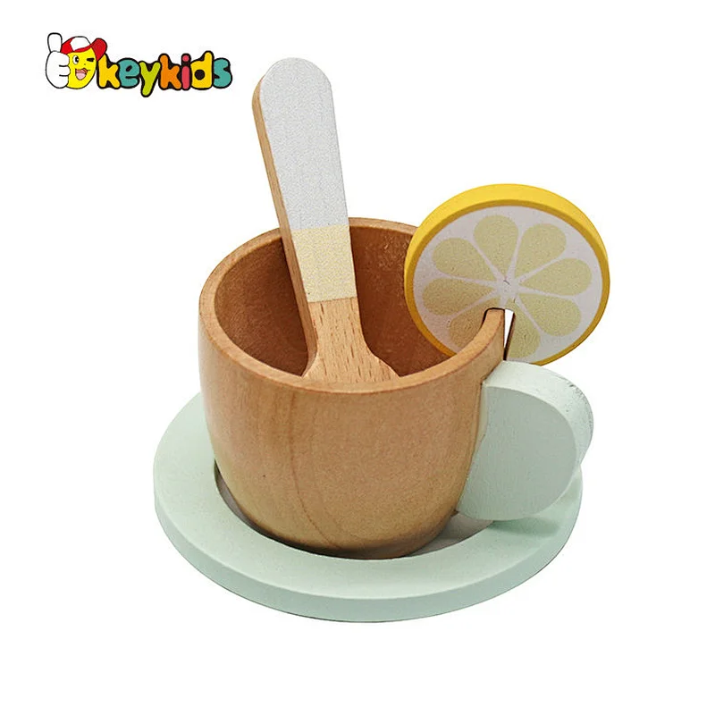 Hot Selling Pretend Play Dessert Set Wooden Afternoon Tea Toys For Kids W10D655