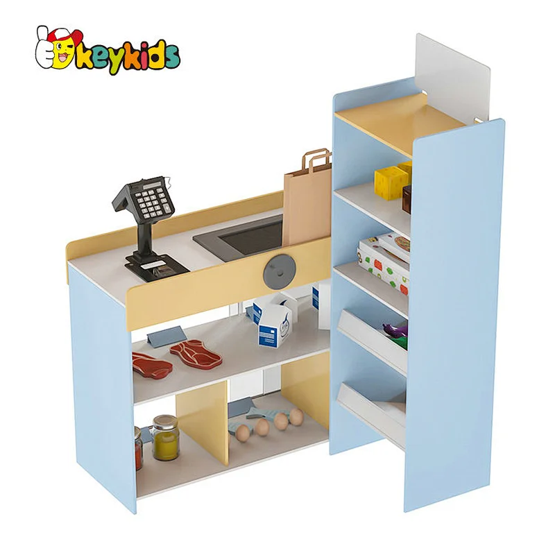 Customize fresh mart wooden pretend play grocery store for kids ages 3+ W10A173