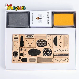 Hot Selling Educational Sensory Game 25 Pcs Wooden Insect Stamp Toy For Kids W18A209