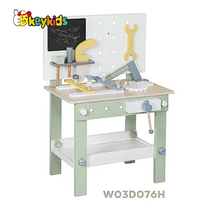 New Design Pretend Play Tool Kit Toys Simulation Wooden Tool Bench For Kids W03D076