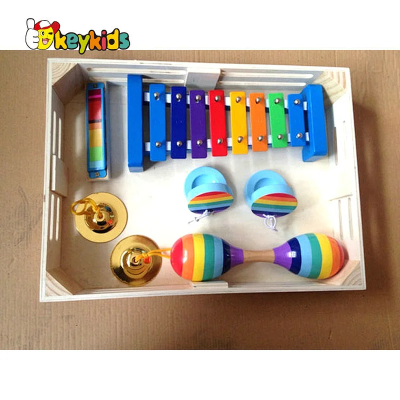 New arrived kids preschool educational wooden percussion musical toys with Xylophone W07A217
